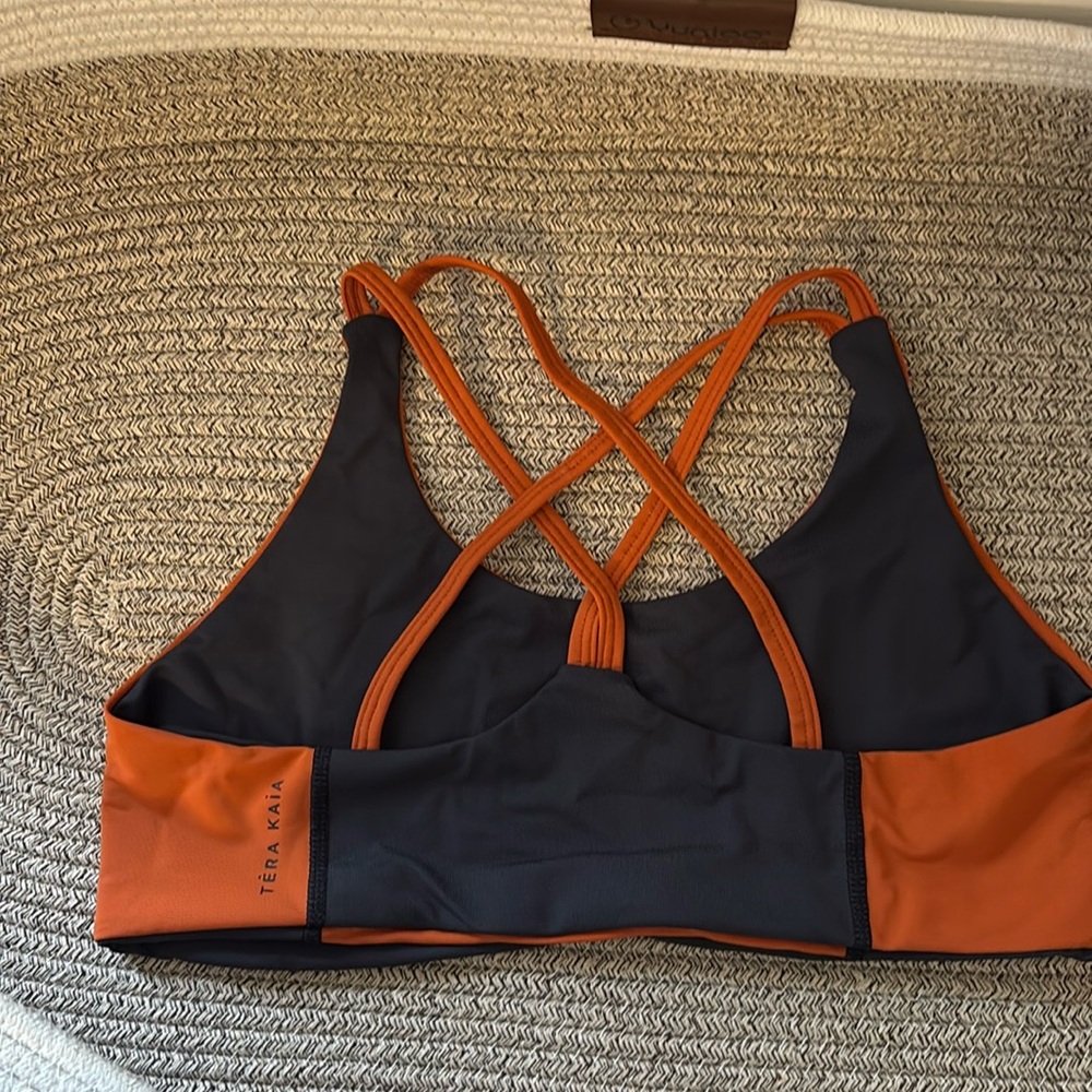 Tera Kaia high cut orange sports bra